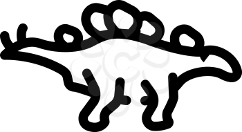 wuerosaurus dinosaur line icon vector. wuerosaurus dinosaur sign. isolated contour symbol black illustration