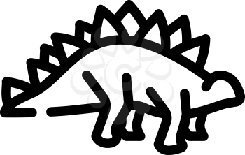 stegosaurus dinosaur line icon vector. stegosaurus dinosaur sign. isolated contour symbol black illustration