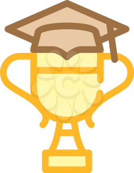student cup award color icon vector. student cup award sign. isolated symbol illustration