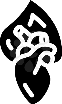 burning heart glyph icon vector. burning heart sign. isolated contour symbol black illustration