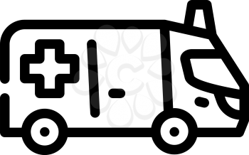 ambulance car line icon vector. ambulance car sign. isolated contour symbol black illustration
