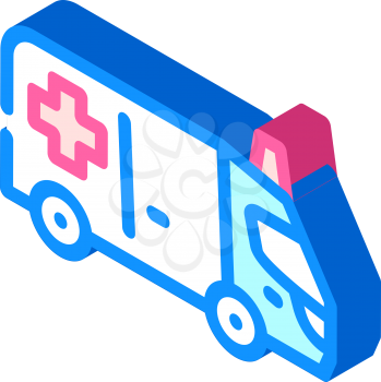 ambulance car isometric icon vector. ambulance car sign. isolated symbol illustration