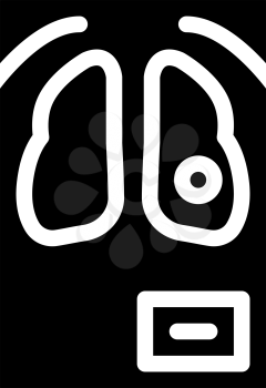 fluorography snapshot glyph icon vector. fluorography snapshot sign. isolated contour symbol black illustration