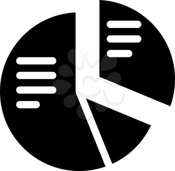 pie chart marketing analysis glyph icon vector. pie chart marketing analysis sign. isolated contour symbol black illustration
