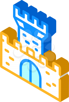 medieval castle isometric icon vector. medieval castle sign. isolated symbol illustration