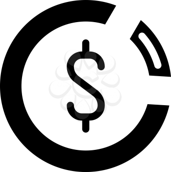 share of cashback from purchase glyph icon vector. share of cashback from purchase sign. isolated contour symbol black illustration