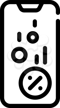 cashback mobile app line icon vector. cashback mobile app sign. isolated contour symbol black illustration