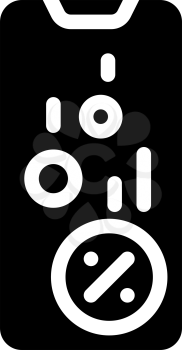 cashback mobile app glyph icon vector. cashback mobile app sign. isolated contour symbol black illustration