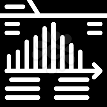 marketing infographic report glyph icon vector. marketing infographic report sign. isolated contour symbol black illustration
