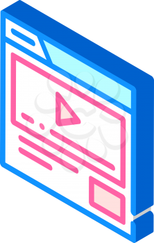video advertising isometric icon vector. video advertising sign. isolated symbol illustration