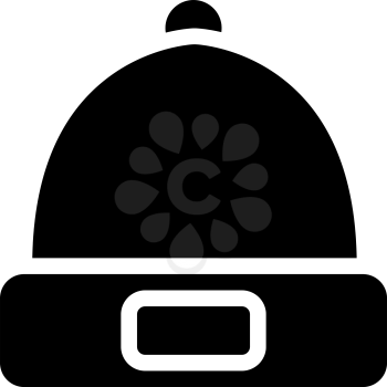 hat cap glyph icon vector. hat cap sign. isolated contour symbol black illustration
