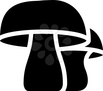 mushrooms vegetables glyph icon vector. mushrooms vegetables sign. isolated contour symbol black illustration