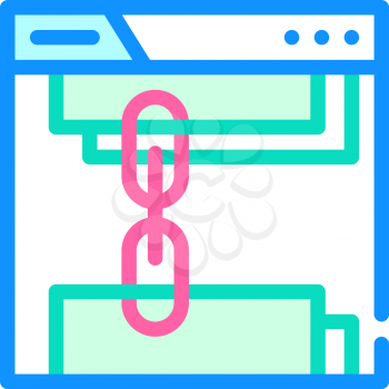 links seo optimization color icon vector. links seo optimization sign. isolated symbol illustration