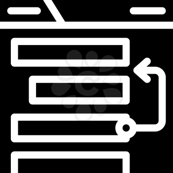 web site promotion place seo optimization glyph icon vector. web site promotion place seo optimization sign. isolated contour symbol black illustration