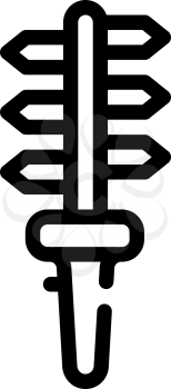grass scissors line icon vector. grass scissors sign. isolated contour symbol black illustration
