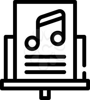 music lesson line icon vector. music lesson sign. isolated contour symbol black illustration
