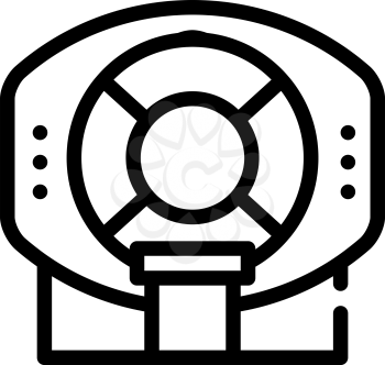 mri equipment line icon vector. mri equipment sign. isolated contour symbol black illustration