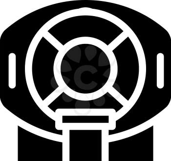 mri equipment glyph icon vector. mri equipment sign. isolated contour symbol black illustration