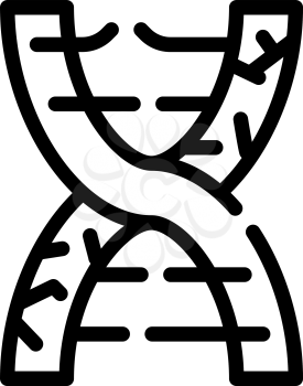 dna decay line icon vector. dna decay sign. isolated contour symbol black illustration