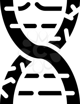 dna decay glyph icon vector. dna decay sign. isolated contour symbol black illustration