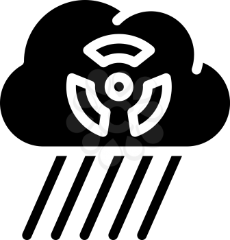 acid rain glyph icon vector. acid rain sign. isolated contour symbol black illustration