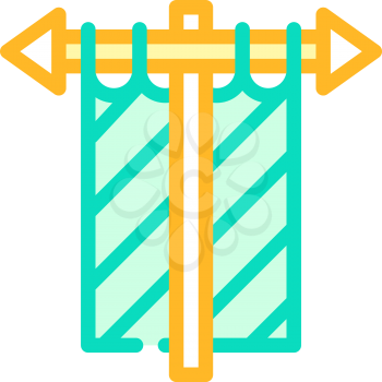 viking flag color icon vector. viking flag sign. isolated symbol illustration