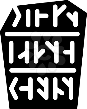 runestone stone glyph icon vector. runestone stone sign. isolated contour symbol black illustration