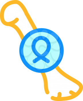 bone cancer color icon vector. bone cancer sign. isolated symbol illustration