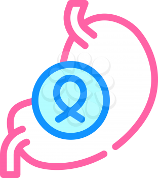 stomach cancer color icon vector. stomach cancer sign. isolated symbol illustration