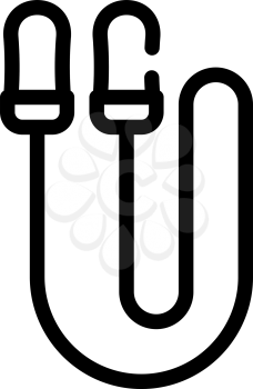 earplugs tool line icon vector. earplugs tool sign. isolated contour symbol black illustration