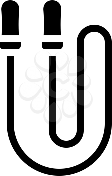 earplugs tool glyph icon vector. earplugs tool sign. isolated contour symbol black illustration