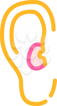 otitis disease color icon vector. otitis disease sign. isolated symbol illustration