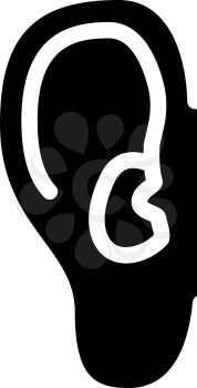 otitis disease glyph icon vector. otitis disease sign. isolated contour symbol black illustration