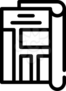 journalist newspaper column line icon vector. journalist newspaper column sign. isolated contour symbol black illustration