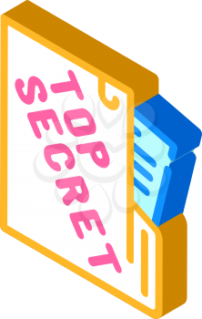 top secret documents isometric icon vector. top secret documents sign. isolated symbol illustration