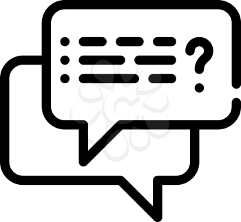 discussion with journalist line icon vector. discussion with journalist sign. isolated contour symbol black illustration