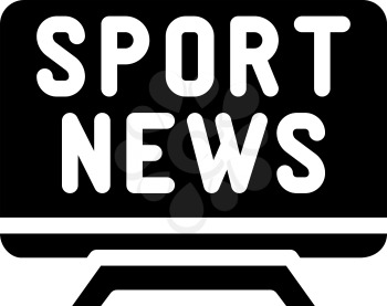 sport news glyph icon vector. sport news sign. isolated contour symbol black illustration
