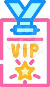 vip card color icon vector. vip card sign. isolated symbol illustration