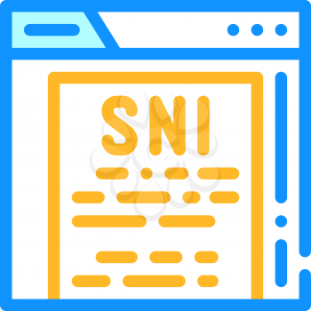 sni protocol color icon vector. sni protocol sign. isolated symbol illustration