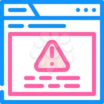 warning message color icon vector. warning message sign. isolated symbol illustration
