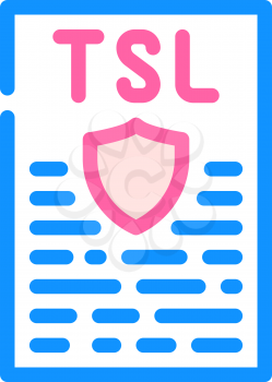 tsl protocol color icon vector. tsl protocol sign. isolated symbol illustration