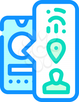 biometric data color icon vector. biometric data sign. isolated symbol illustration