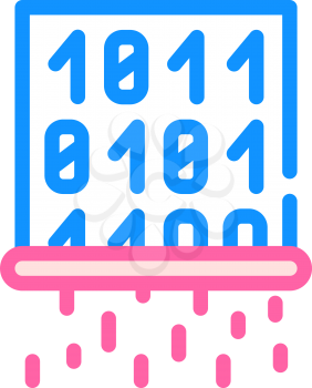 data deletion color icon vector. data deletion sign. isolated symbol illustration