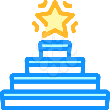 successful goal achievement color icon vector. successful goal achievement sign. isolated symbol illustration