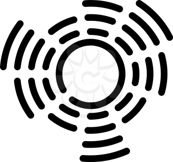circular equalizer line icon vector. circular equalizer sign. isolated contour symbol black illustration