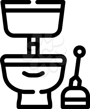 plumbing service line icon vector. plumbing service sign. isolated contour symbol black illustration