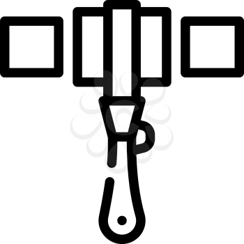 plastic pipes repair line icon vector. plastic pipes repair sign. isolated contour symbol black illustration