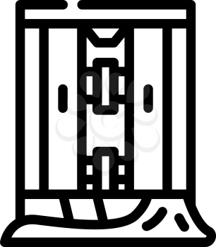 shower repair line icon vector. shower repair sign. isolated contour symbol black illustration