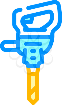 jackhammer tool color icon vector. jackhammer tool sign. isolated symbol illustration