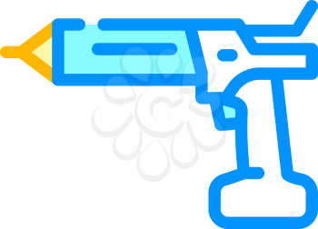 cordless sealant gun tool color icon vector. cordless sealant gun tool sign. isolated symbol illustration